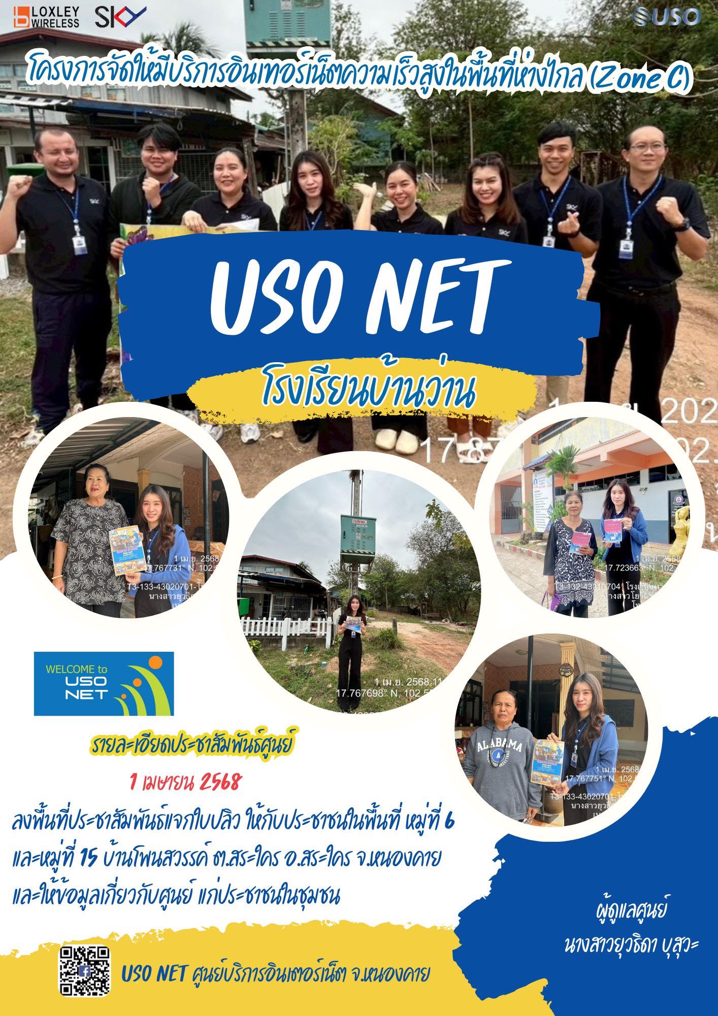 ข่าวกิจกรรมประชาสัมพันธ์ ศูนย์ USO NET โรงเรียนบ้านว่าน จ.หนองคาย ร่วมกับผู้ดูแลศูนย์จังหวัดหนองคาย